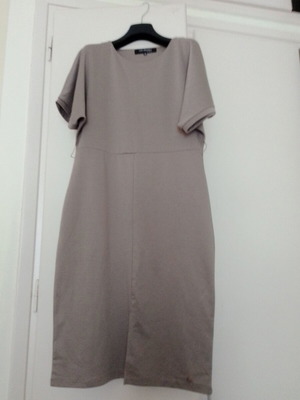 Top Secret wide cotton dress used, beige gray, size M