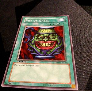 YuGiOh tcg POT OF GREED SD3-EN019 1ST EDITION common