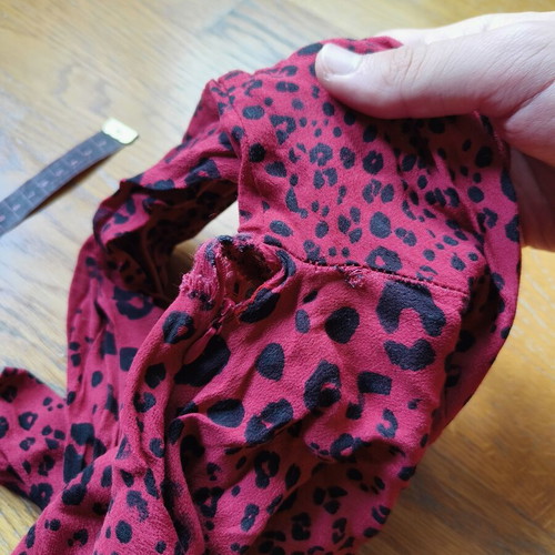 Animal print dress, red and black