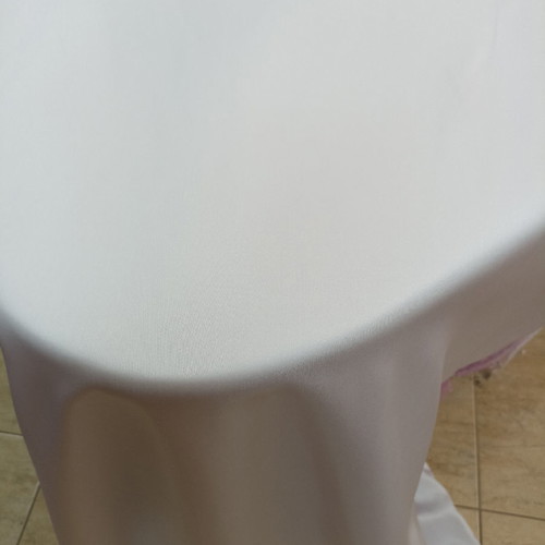 Italian satin fabric new, white, double-sided finish