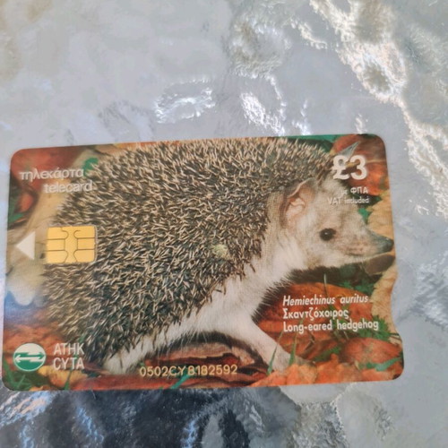 Collectible hedgehog telecard used 03/2002 120,000