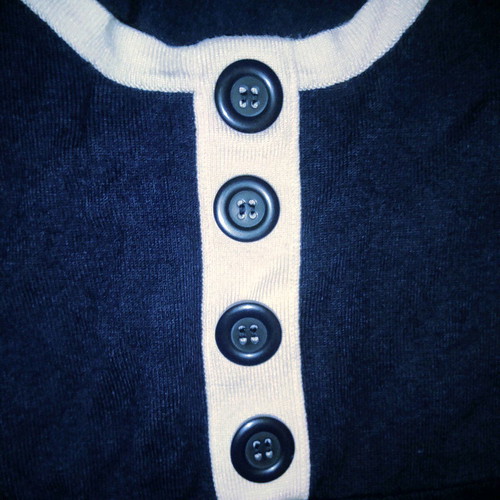 Navy Blue Babydoll Dress size M like new, blue with white details