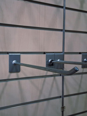 Product Display Hooks like new, wall-mounted in 3 sizes