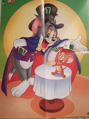 Tom and Jerry double-sided collectible poster 2004, new, 48x35