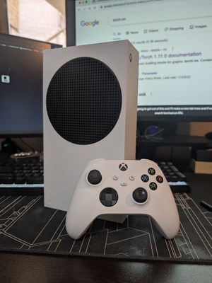 Xbox Series S 512GB console with controller and power cable