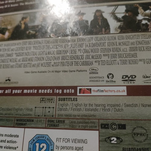 Pirates of the Caribbean DVD set like new, comedy action fantasy