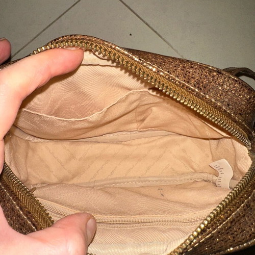 Fornarina crossbody bag like new, gold glitter