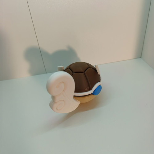 Wartortle Pokéball Clicker 3D printed collectible