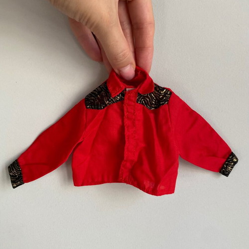Vintage red shirt for Hasbro Paul doll 1991, used