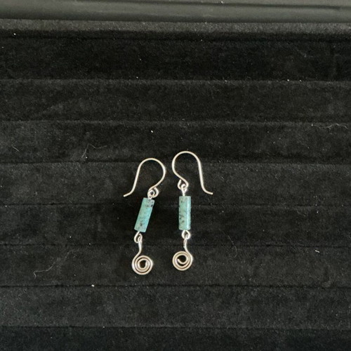 Handmade earrings with jasper bead, stainless steel, small size