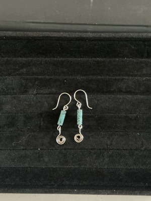 Handmade earrings with jasper bead, stainless steel, small size