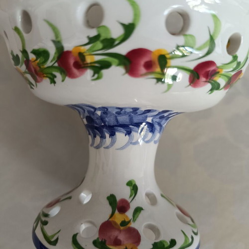 Vintage decorative faience cup with base like new