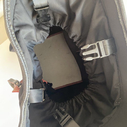 FRNC shoulder bag like new, black with red details