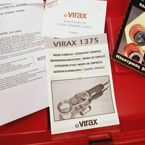 Virax Electric Threader Set like new, ½"-2" with 6 dies