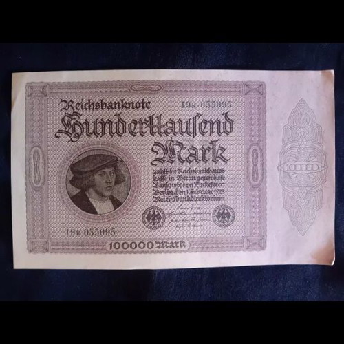 German banknote 100000 Mark 1923 used, collectible condition