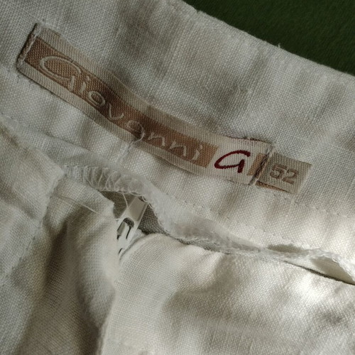 Linen Capri Pants used, white, size XL