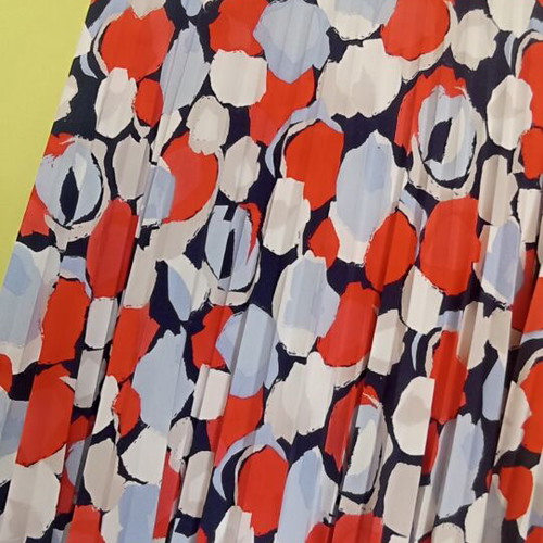 Tom Tailor pleated skirt with elastic waist size large like new multicolor