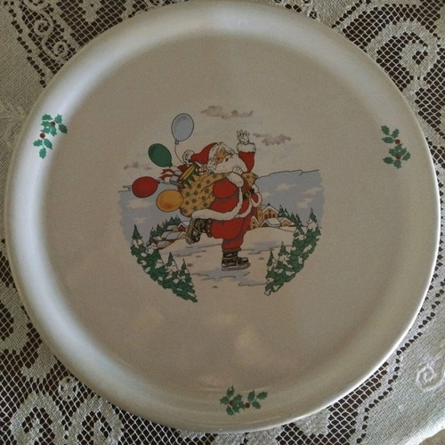 Apulum vintage porcelain plate like new, collectible Christmas 32 cm
