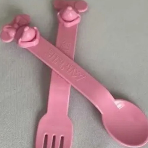 Disney Mickey plate with spoon and fork set, 2 pieces, Tupperware