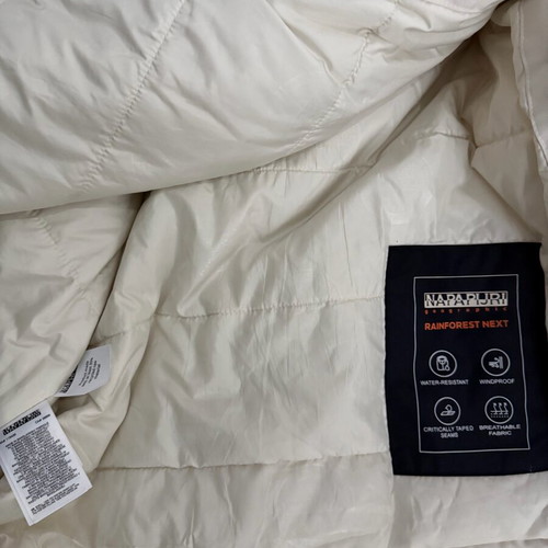 Napapijri Rainforest Anorak jacket like new, white beige