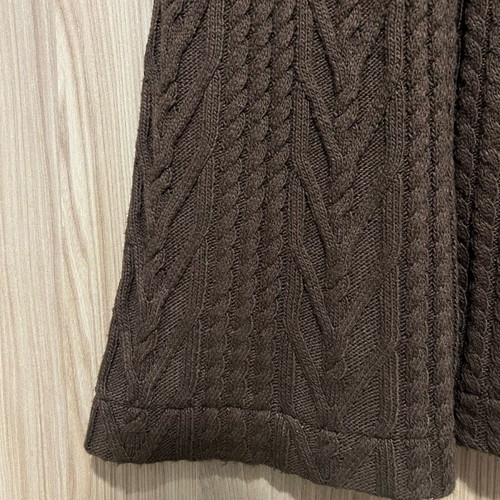 Knitted high-waisted pants like new, brown
