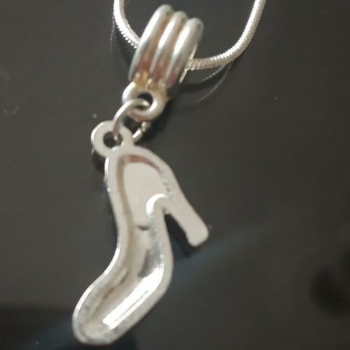 Silver 925 necklace with enamel shoe pendant, 50 cm, new