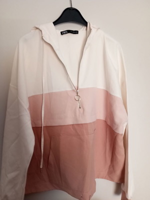 Zara women's tracksuit set, white and beige, XL