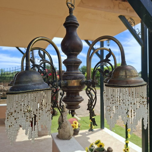 Bronze chandelier used, antique, functional