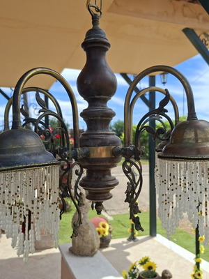 Bronze chandelier used, antique, functional