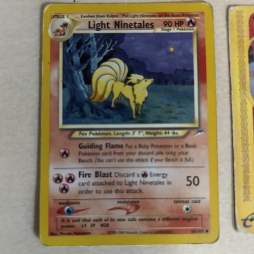 Pokemon cards used, rare set of 2