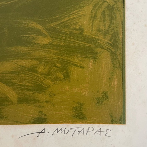 Silk Screen Print by D. Mytaras used, large composition