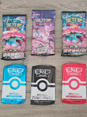Pokémon TCG Sealed Packs Set of 6 Simplified Chinese Edition