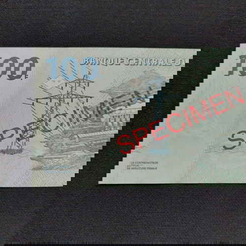 SPECIMEN. CONGO 100 FRANCS.