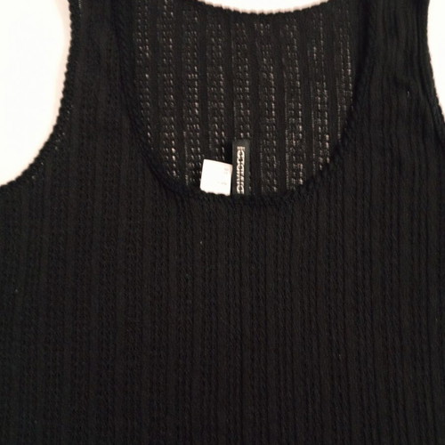 H&M knitted cotton mini dress, black, size S