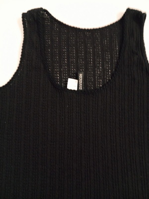 H&M knitted cotton mini dress, black, size S