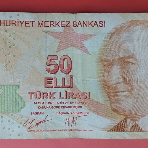 Lot 295 Turkish lira banknotes used