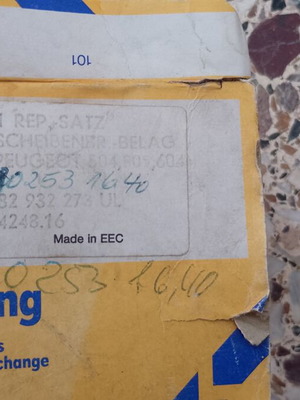 Τακάκια φρένων Girling για Peugeot 504, 505, 604 καινούργια, κωδικός 4248.16