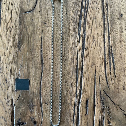Unisex Rope Chain Necklace Stainless Steel New, Silver