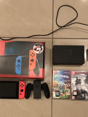 Nintendo Switch 32GB σαν καινούργιο με 3 παιχνίδια και 256GB MicroSD