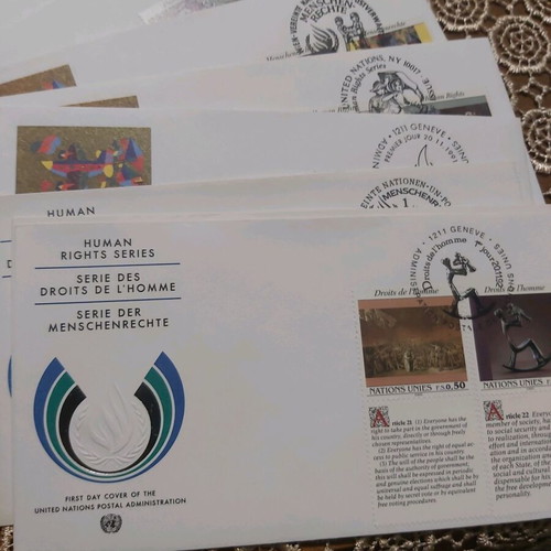 Συλλογή 140 FDC Ο.Η.Ε. καινούργια, πλήρη έτη 1980-1992 με φακέλους