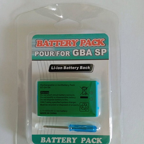 Rechargeable Li-ion Battery for Game Boy Advance SP New