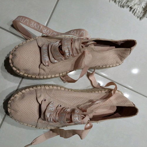 Espadrilles Bershka used, size 37, pink