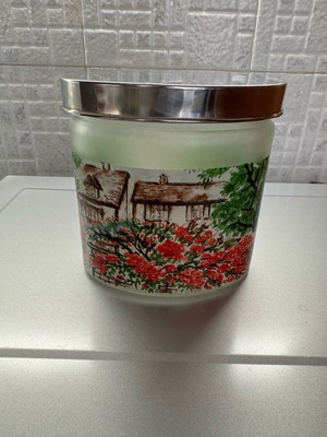 Vintage airtight glass jar used