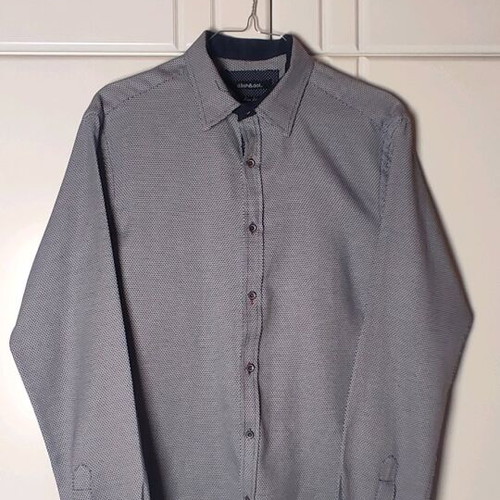 Dash&Dot slim fit men's shirt blue pattern like new, size S