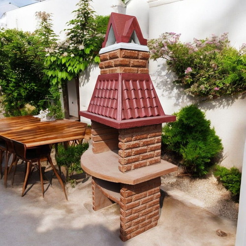 Carmen Concrete Barbecue Beige and Brown