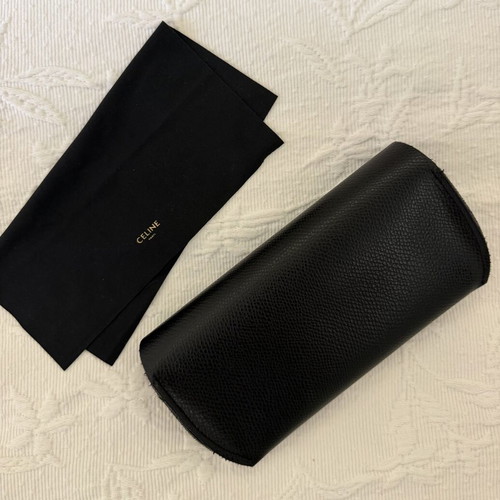 Celine Sunglasses Case and Cleaning Cloth like new, black