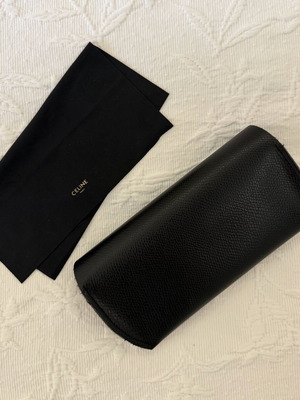 Celine Sunglasses Case and Cleaning Cloth like new, black