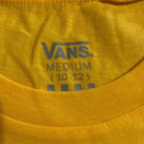 Vans kids yellow T-shirt used, size 10-12 years