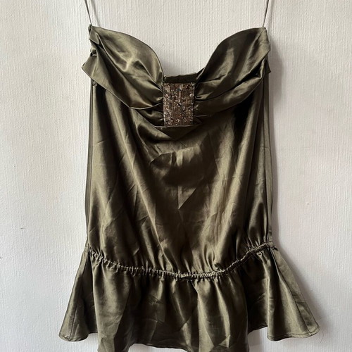Satin top Iso used, size M, green