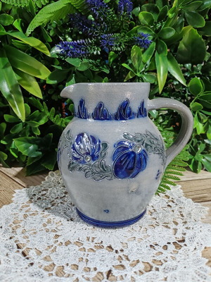 Authentic French ceramic jug from Alsace Krumeich Hubert Betschdorf 0.5L